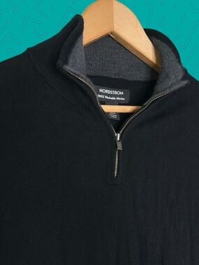 Nordstrom Quarter Zip Wool Sweater